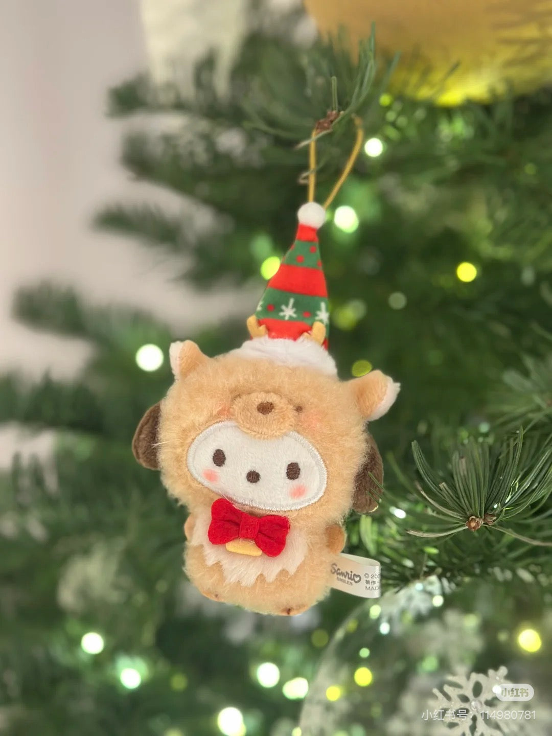 Sanrio三丽鸥|Secret Mascot Brooch - Christmas 2024 Blind Box圣诞限定毛绒玩偶挂件胸针盲盒/全8种|1枚入