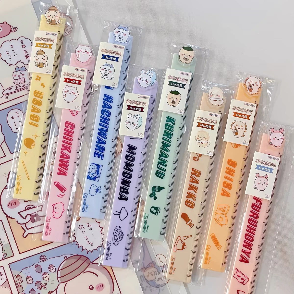 Chiikawa 吉伊卡哇|可爱角色造型直尺|約14cm