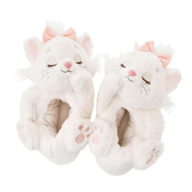 Disney | Plush Slippers - Marie / Sleeping Interior Animal东迪甜美玛丽猫保暖拖鞋|约23-25