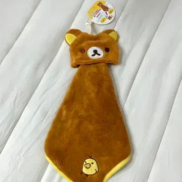 Rilakkuma轻松熊|脸型可挂超强吸水抗菌可收纳擦手巾/毛巾|约25 x 25cm