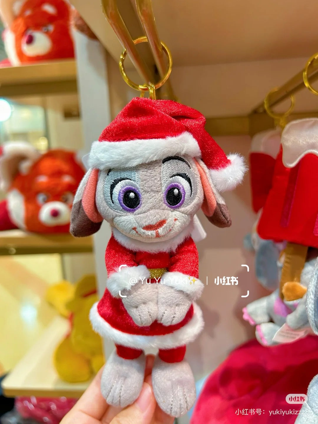 Disney迪士尼|Plush Keychain Disney Store Japan Christmas 2024东迪冬日圣诞限定系列可爱角色毛绒玩偶挂件/包挂/圣诞树装饰|约H13.5×W16.5×D9cm