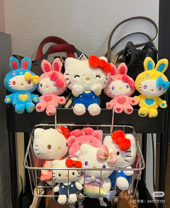 HelloKitty凯蒂猫|Nakajima Sanrio Plush Hello Kitty Various Faces S凯蒂猫可爱表情毛绒玩偶/公仔|约170×190×120mm
