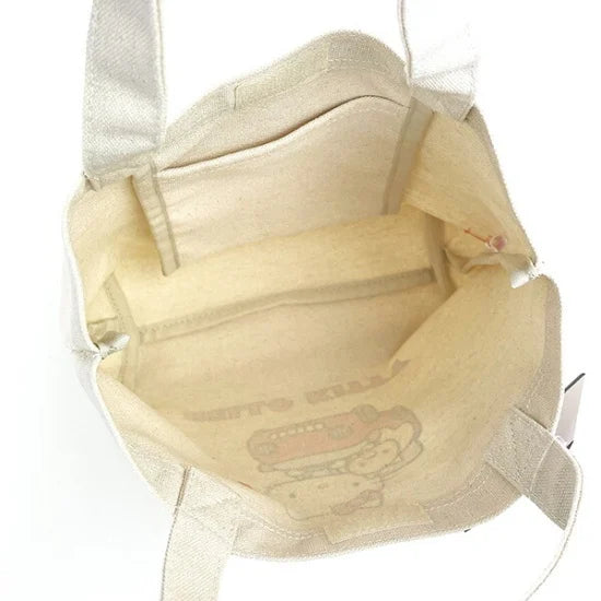 Hello kitty凯蒂猫|50周年限定kitty骑车车较厚质感托特包/内有侧袋|约19cm×30cm×10cm