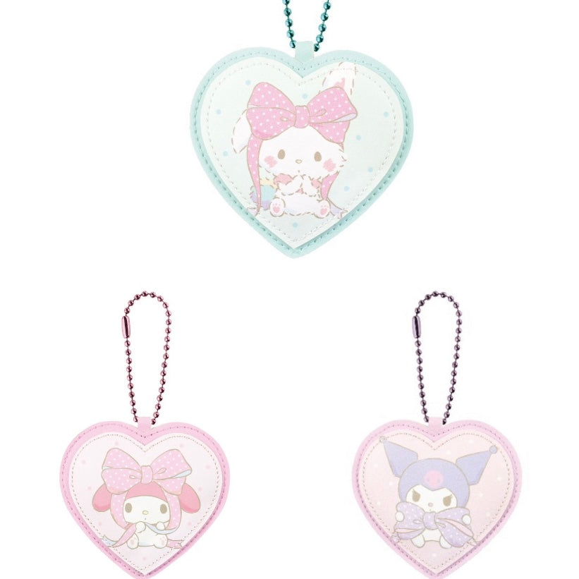 Sanrio|皮质感角色爱心挂件/挂链|約84x90x4mm