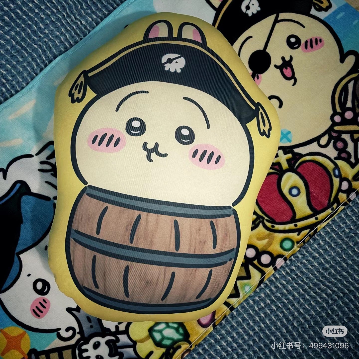 Chiikawa 吉伊卡哇|台场冒险王系列海盗双面图案抱枕