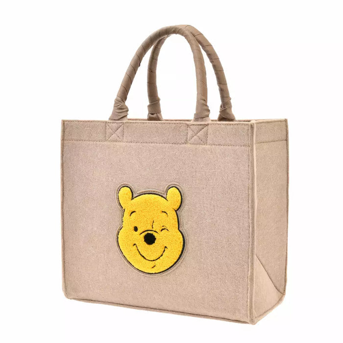 Disney迪士尼|简约刺绣winnie the pooh维尼/噗噗图案托特包/购物包|