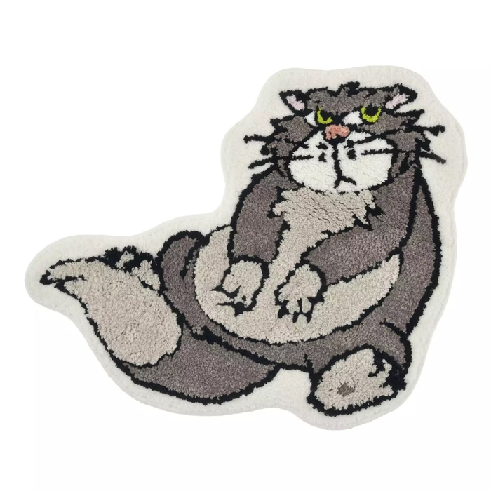 Disney迪士尼|Interior Animal x LuciferMatt东迪《灰姑娘》的朋友路西法毛茸茸防滑地毯/地垫|约高 60 x 宽 60 x 厚 1.7 (cm)