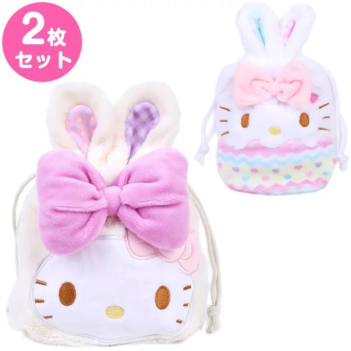 Sanrio|Easter Rabbit Drawstring Bag 2pcs Set|16×5×21.5cm approx.