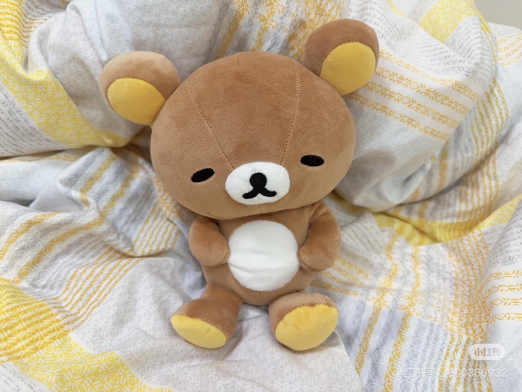 Rilakkuma轻松熊|Tonikaku Dara Dara Series - Suyasuya Bedside Plush Toy San-X舒适慵懒生活系列软乎乎鼻孔鸡毛绒玩偶/公仔|约125×140×110mm