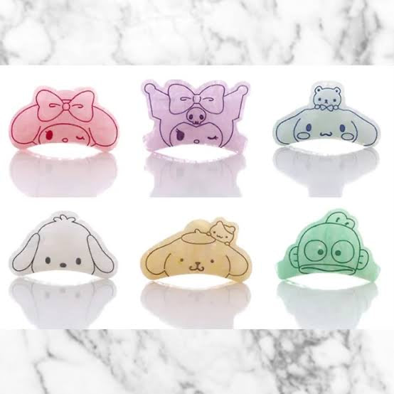 Sanrio|Morimotosangyo Hair Claw Clip可爱角色大理石纹贝母珠光塑料鲨鱼夹