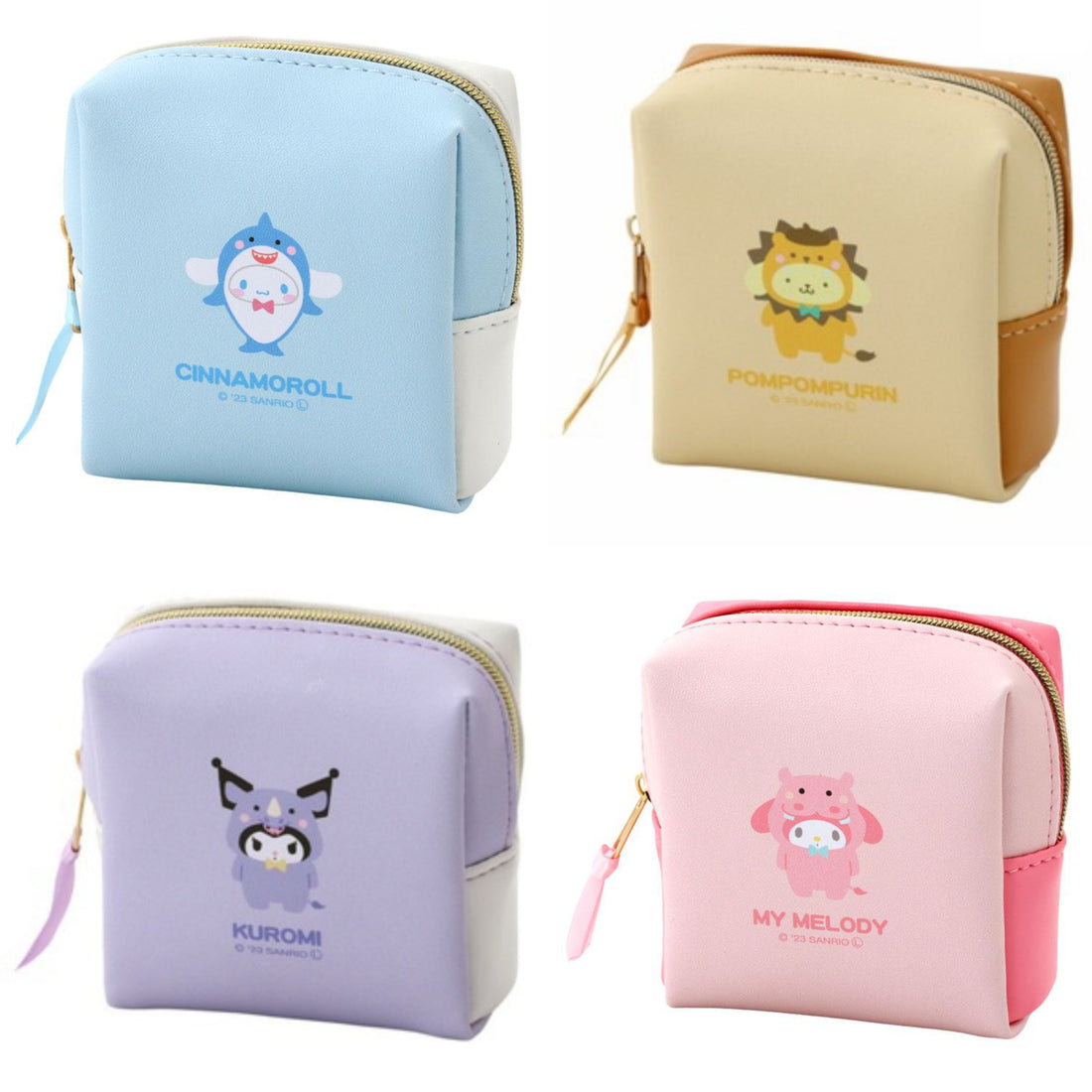 Sanrio|Animal Headgear Square Mini Pouch|H85×W85×D40mm approx.