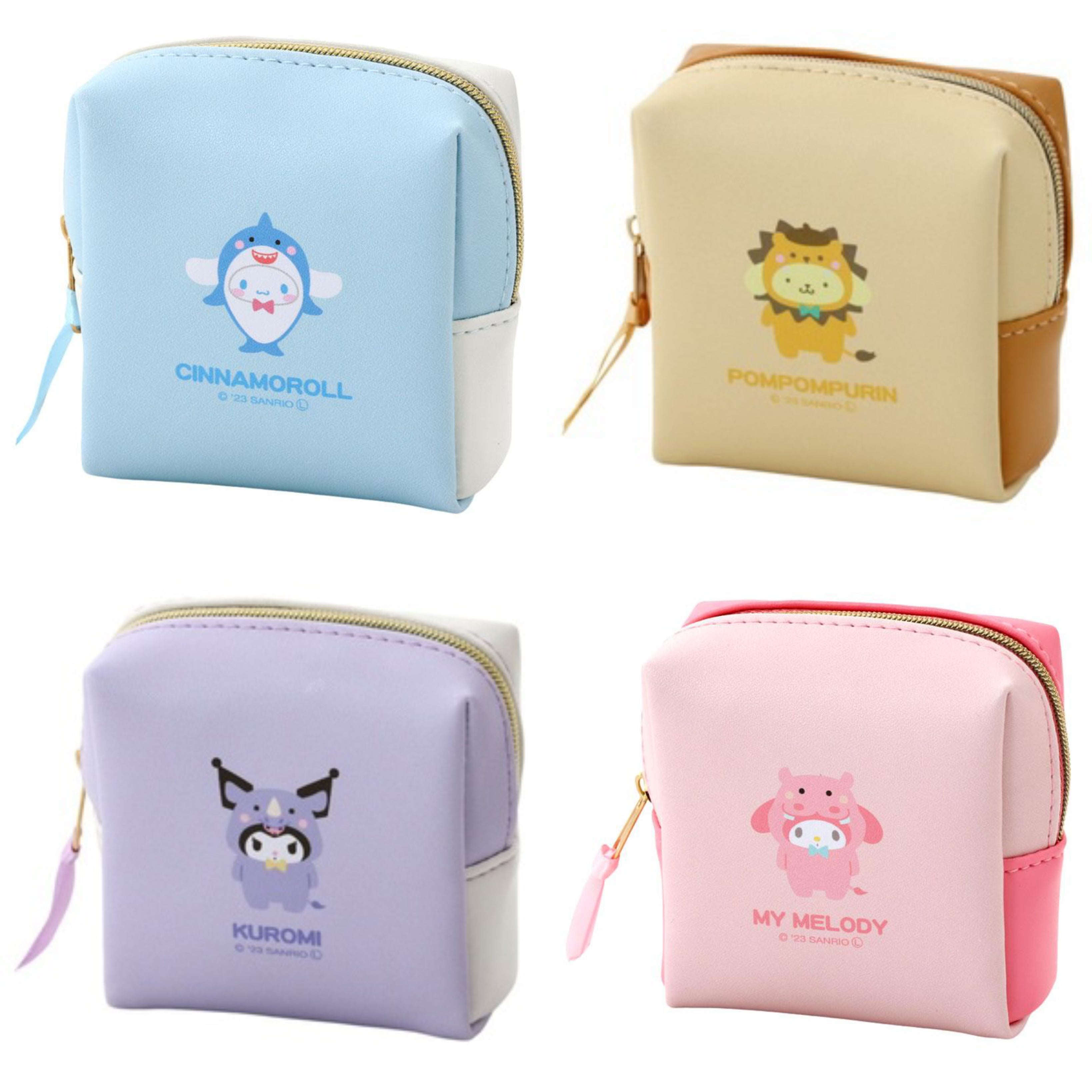 Sanrio|可爱皮质感小方零钱包|約H85×W85×D40mm