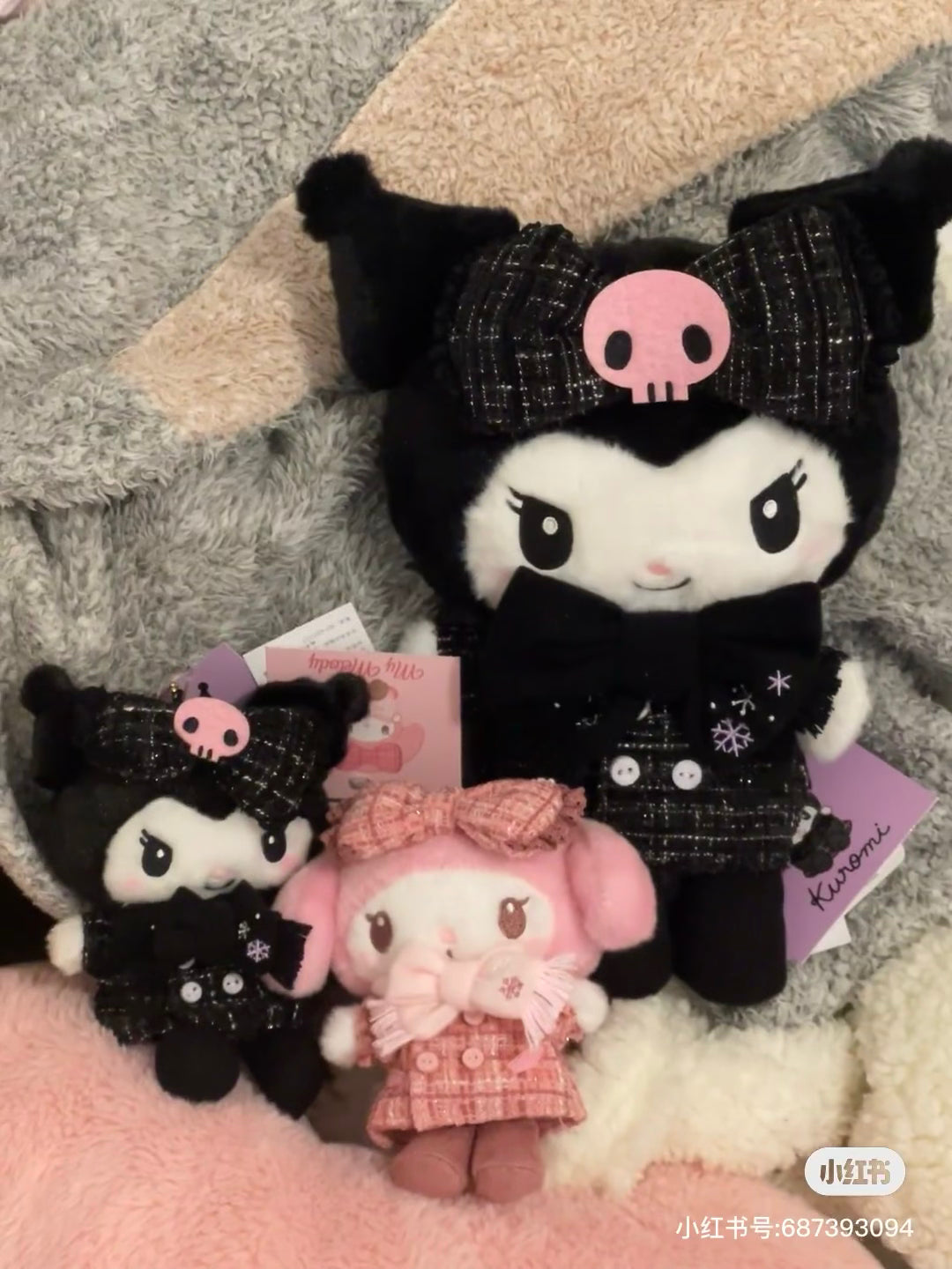 Sanrio|冬季限定小香风角色挂件/包挂|约12.5×7.5×13.5cm