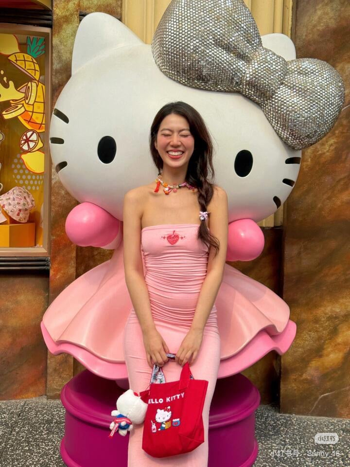 HelloKitty凯蒂猫|Sanrio Hello Kitty 50th Anniversary Classic Mini Tote Bag50周年限定迷你托特包/手提包|约H20 x W30 x D10cm