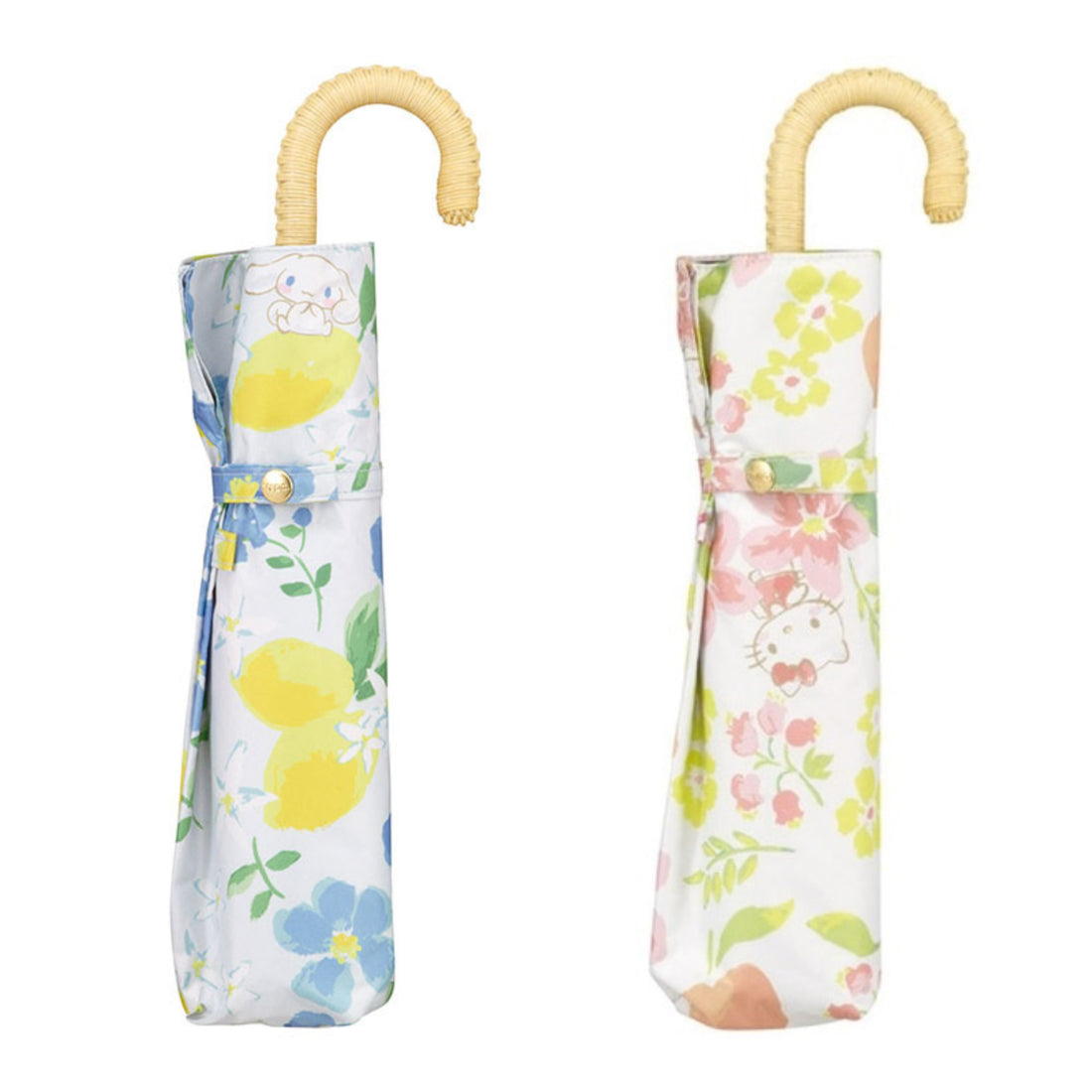 sanrio|WPC合作限定花花图案两用便携99%防uv防紫外线完全遮光遮阳伞/晴雨兼用伞/折叠伞|肋骨长度约50cm