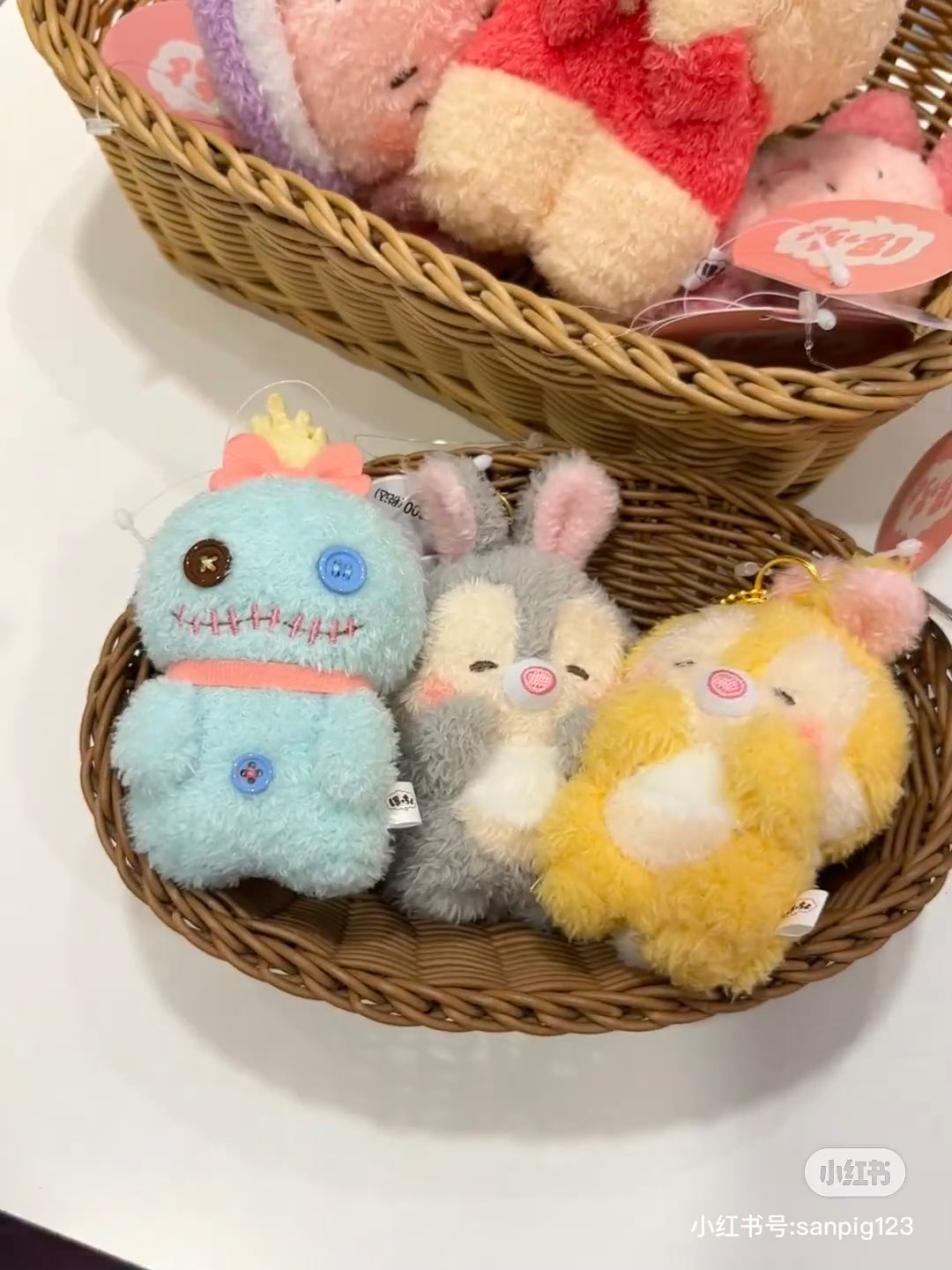 Disney|卷毛眯眯眼系列玩偶挂件|高さ約10.5×幅7.5×奥行き6(cm)