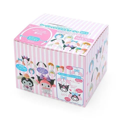 【new】Sanrio|mini发箍式钥匙扣/钥匙圈盲盒/共8种/可戴在娃娃头上|1枚入