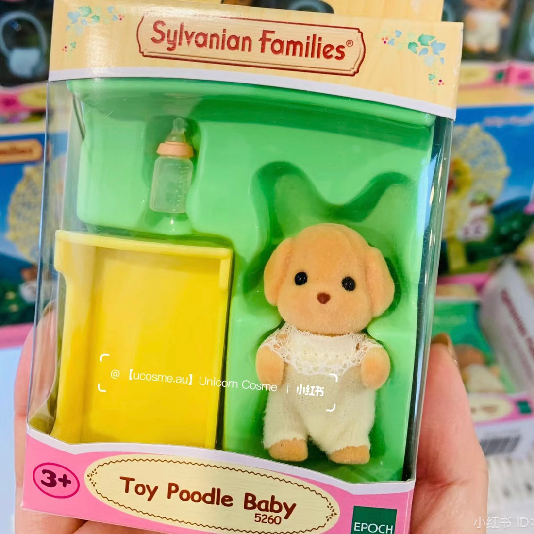 SylvanianFamilies森贝儿家族|Toy Poodle Baby贵宾犬Milo站宝套装/玩具/过家家