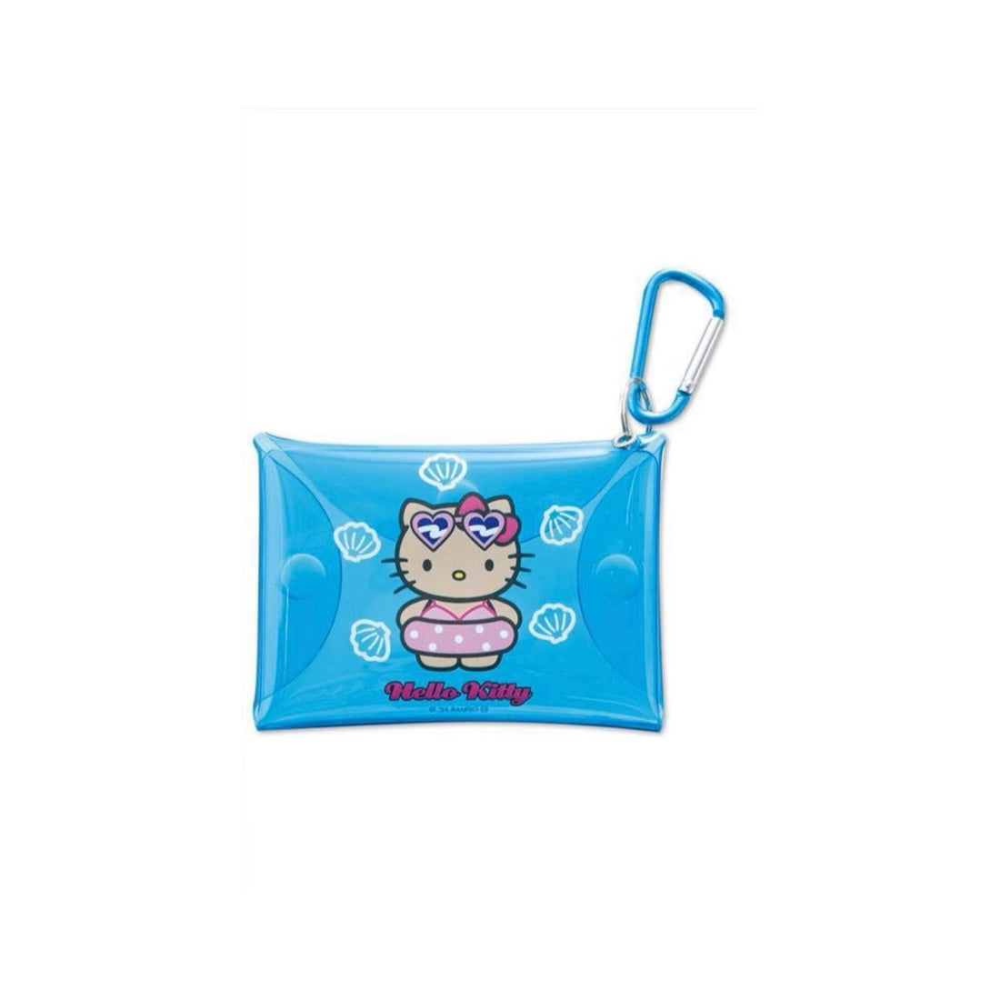 Sanrio三丽鸥|Avail联名hello kitty黑皮蓝色透明PVC钥匙包/零钱包/收纳包/包挂