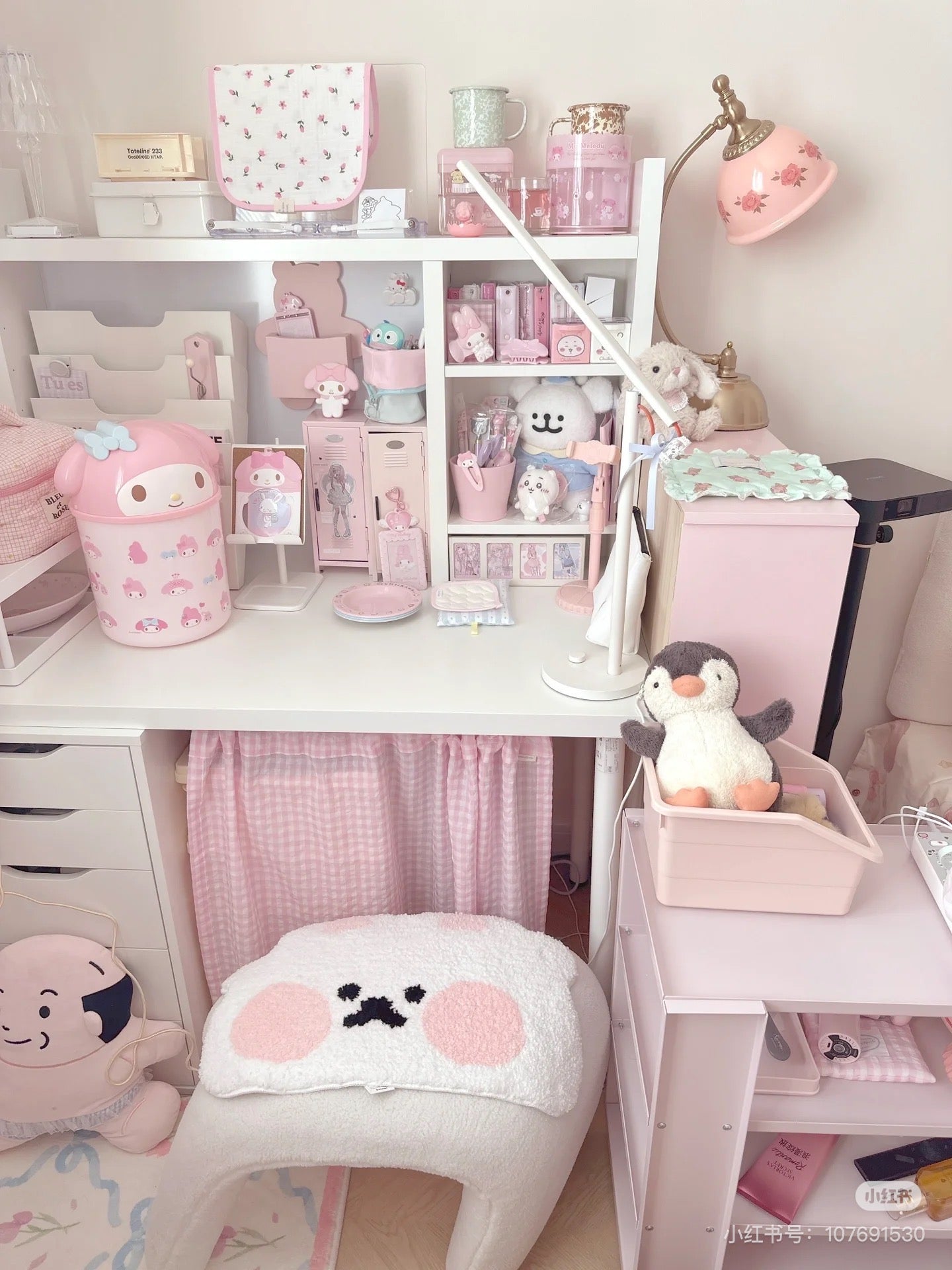 Sanrio|角色大脸收纳筒/桌面大型垃圾桶|约23×22.5×37.5cm