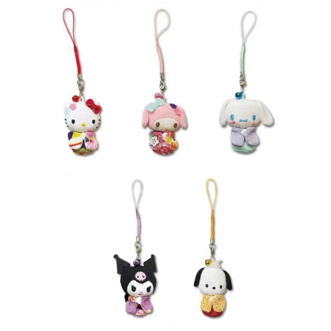 Sanrio|Kimono Mini Mascot Holder /Plush Keychain|55x25x20mm approx.