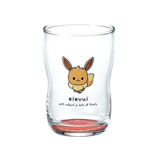 Pikachu皮卡丘|金正陶瓷Q版伊布玻璃杯/正面看是透明色/从上看是红色/易握曲线设计|约250ml