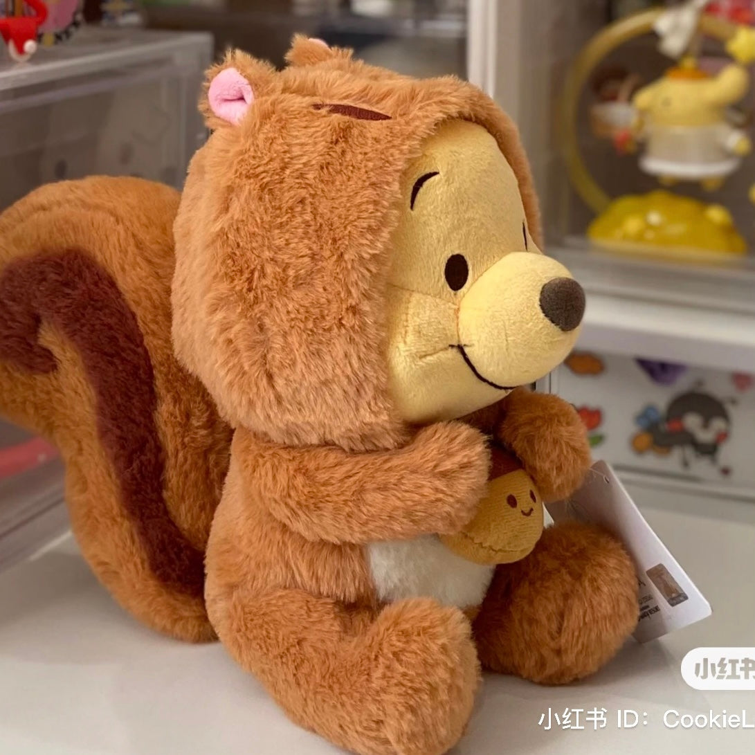 Disney SH|松鼠噗噗/维尼公仔/玩偶/帽帽可脱|S号
