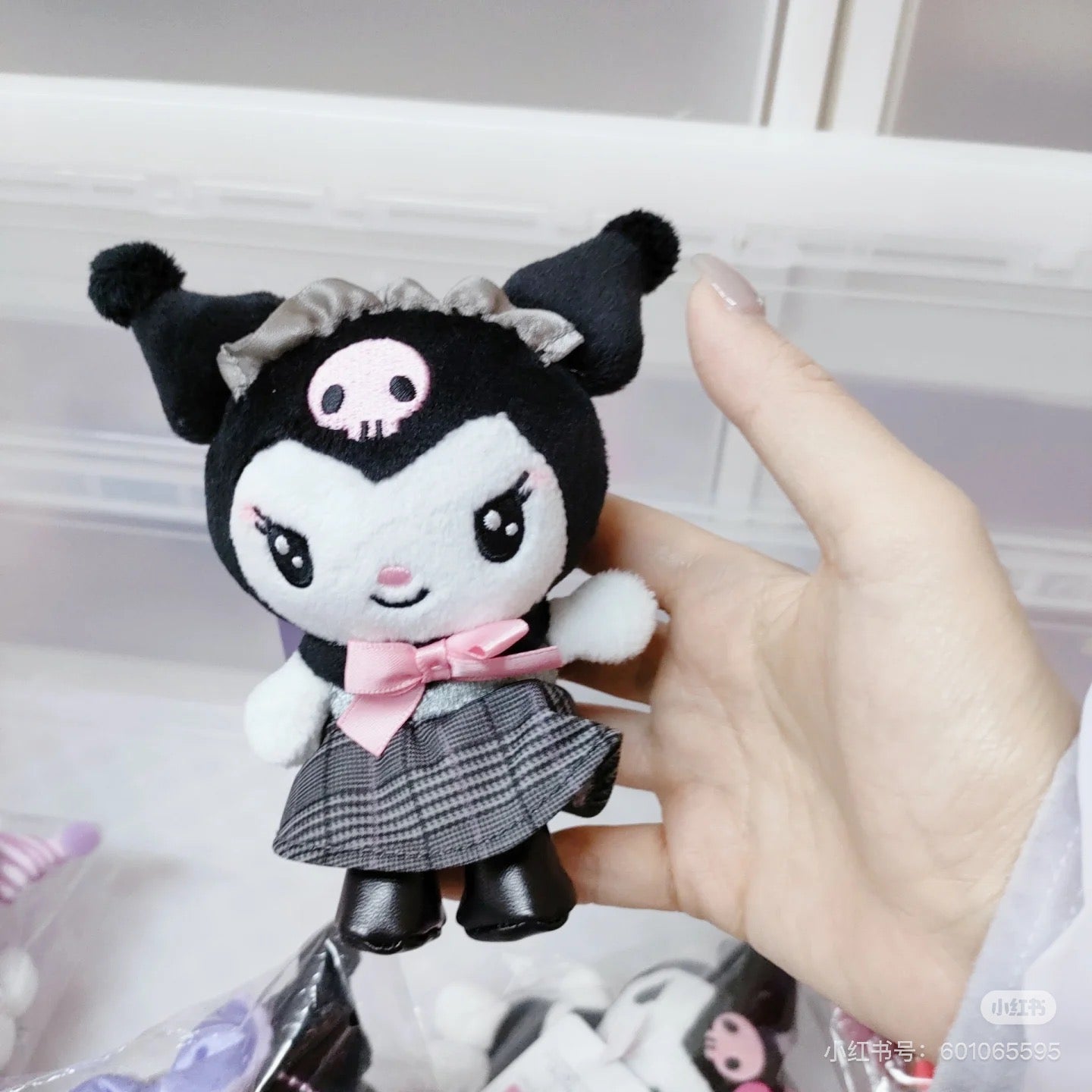 Sanrio|Kuromi 20th Anniversary Nurse Mascot Holder /Plush Keychain|H11 x W10 x D5.5cm approx.