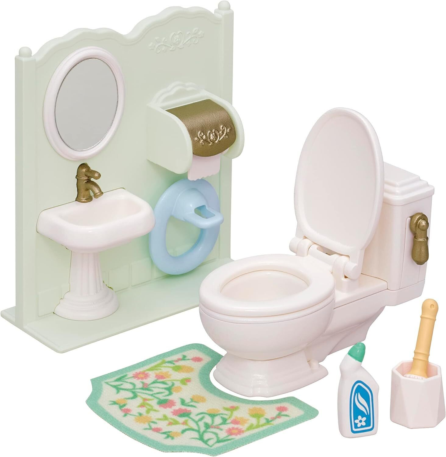 SylvanianFamilies森贝儿家族| Toilet Set 卫生间家具套组/玩具/过家家/不含玩偶5740
