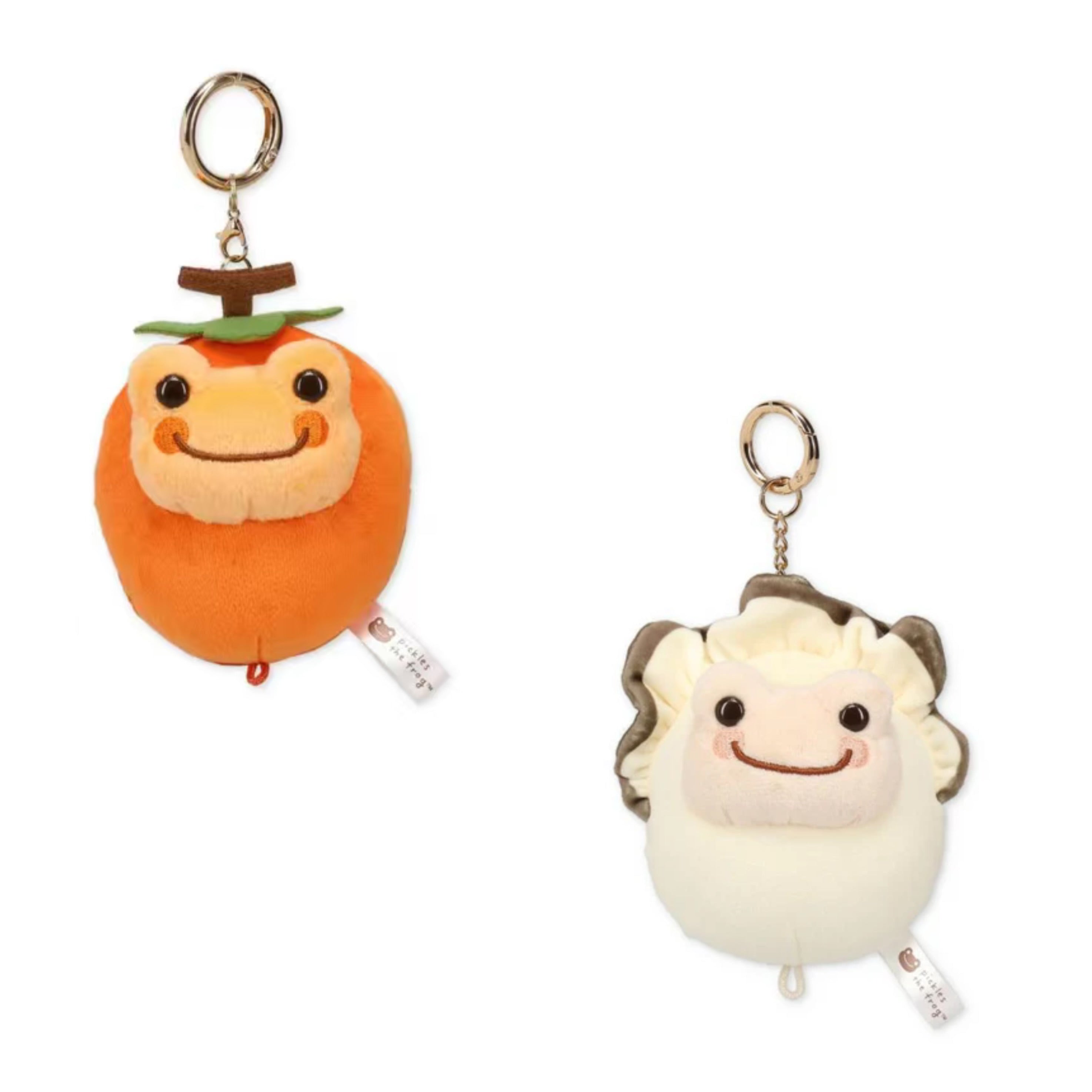 Pickles Frog|Persimmon Oyster Mascot Holder /Plush Keychain|H11×W7.5×D6.5cm approx.