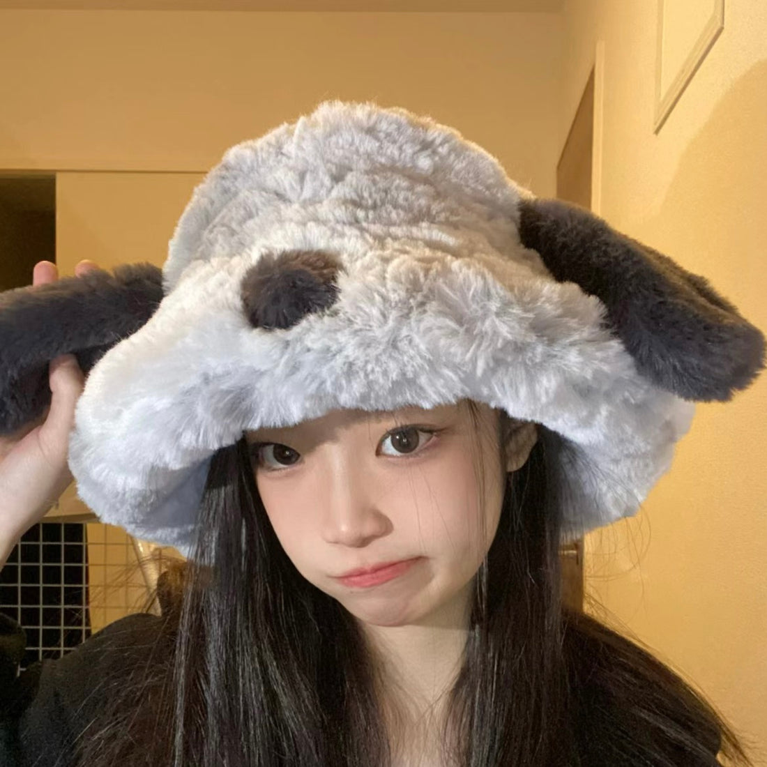 Snoopy|usj大阪环球影城超人气松软毛茸茸保暖渔夫帽/显脸小