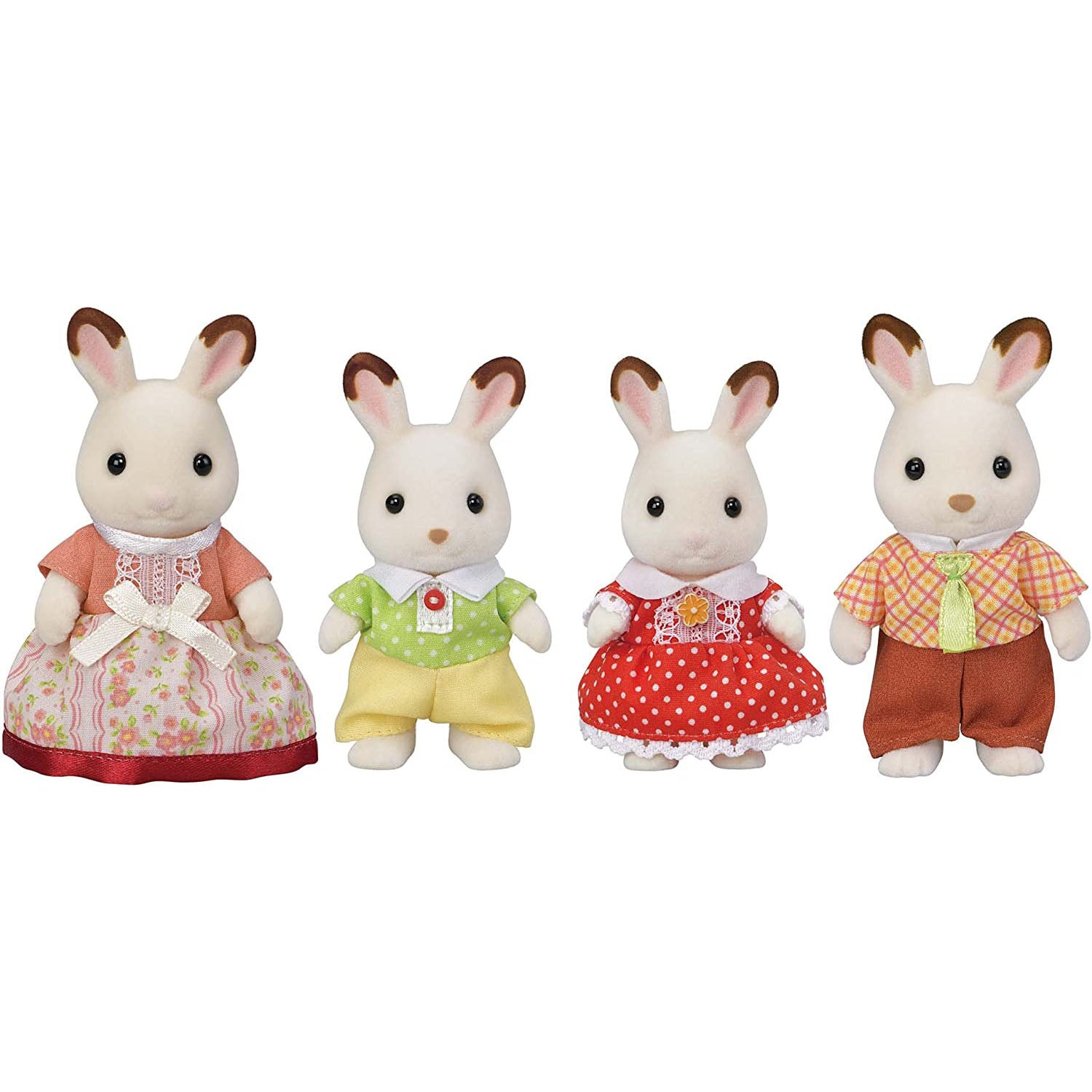 SylvanianFamilies森贝儿家族|Chocolate Rabbit Family可可兔家族系列/一家四口套组/玩具/过家家5655