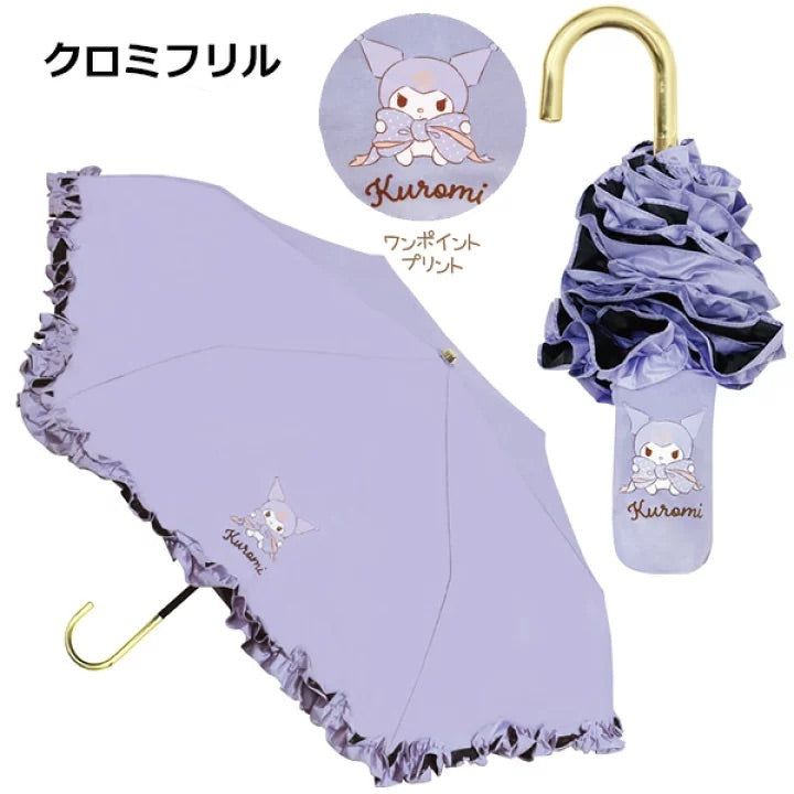 sanrio|角色可爱花边边两用便携遮阳伞/晴雨兼用伞/折叠伞|肋骨长度约50cm