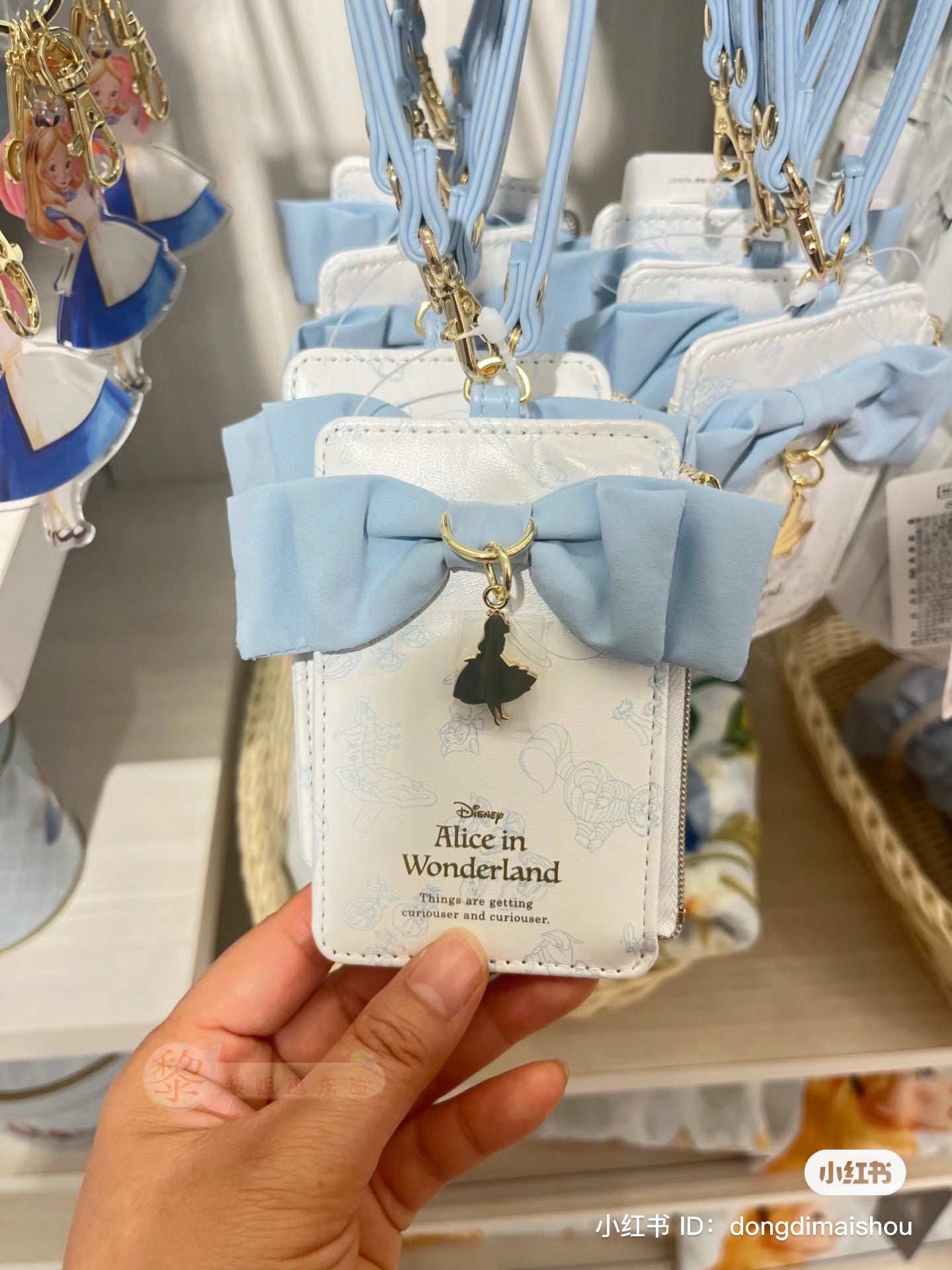 Disney|爱丽丝梦游仙境Alice Sweet Garden甜蜜花园茶会特辑超美水色公主吊坠大蝴蝶结卡包式零钱包