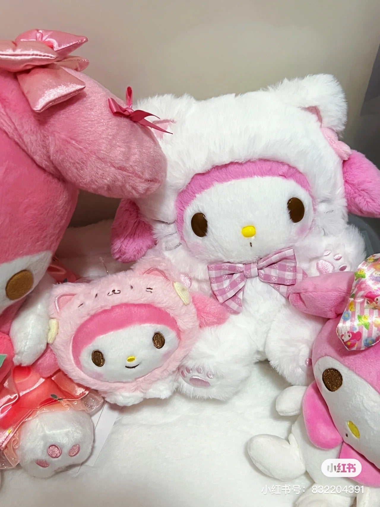 Sanrio|2024限定肉球猫咪/猫咪日系列可爱大脸挂件/包挂|约11.5 x 9.5 x 6.5cm