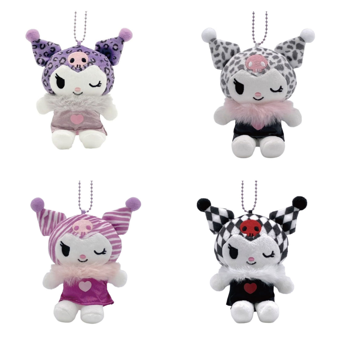 Sanrio|Kuromi 20th Anniversary Nurse Mascot Holder /Plush Keychain|H11 x W10 x D5.5cm approx.