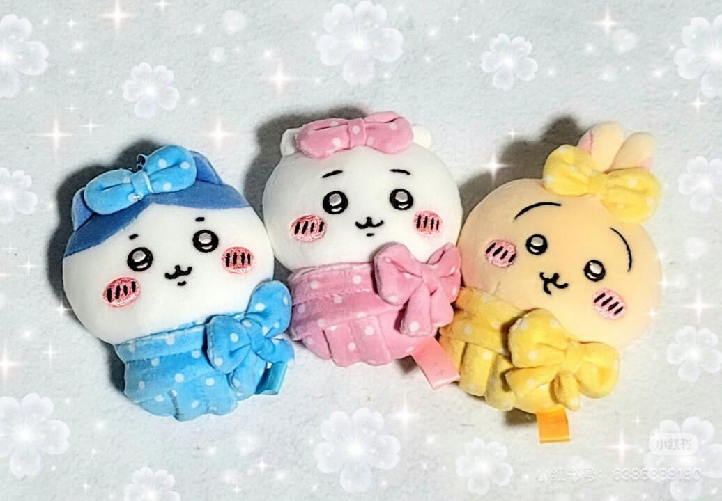Chiikawa 吉伊卡哇|Plush Keychain襁褓系列毛绒玩偶挂件/包挂|约H110 x W70m x D50mm