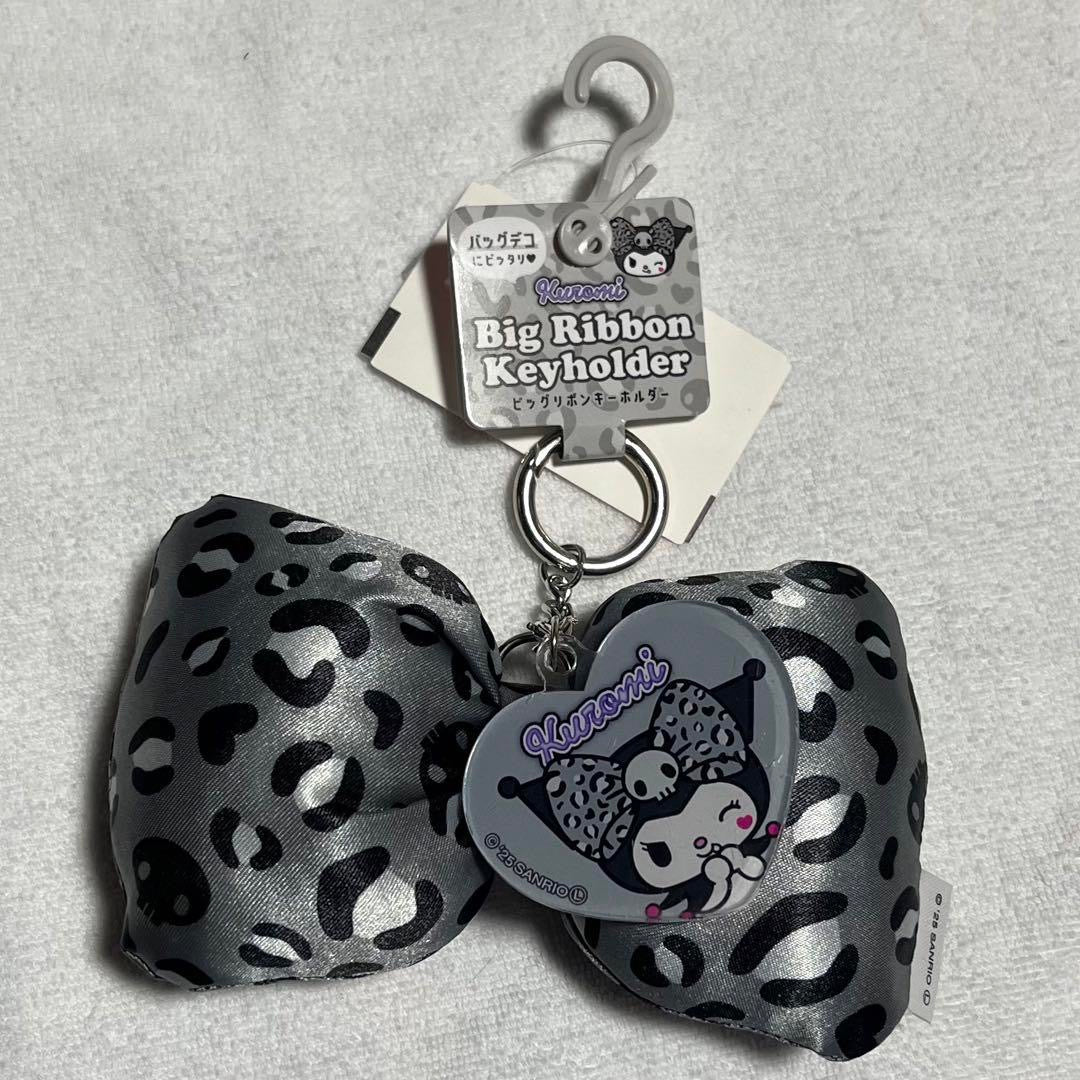 Sanrio|Gal Art Big Ribbon  leopard print Keychain/Keyring|H95 x W105 x D30mm