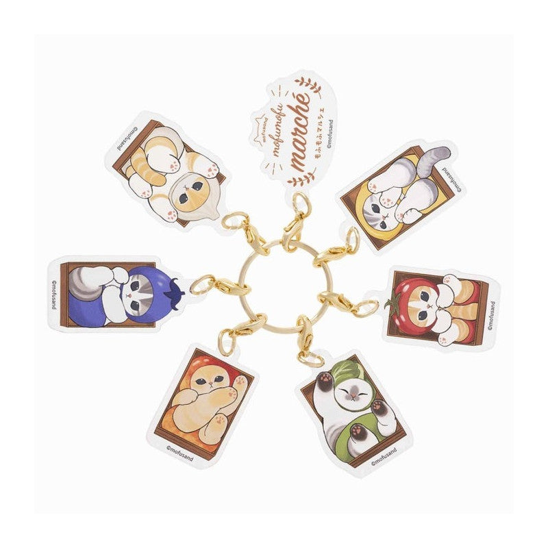 Mofusand| Mofumofu Marche 7 Series Acrylic Charm - Vegetable Cat : Assortment|45×30mm approx.