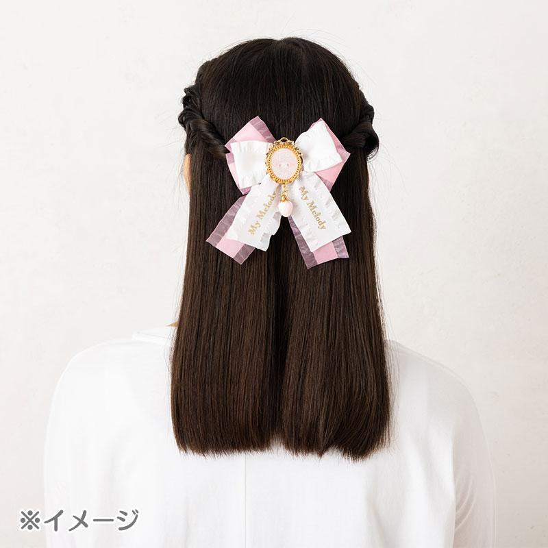 Sanrio|melody美乐蒂生日淡雪白莓系列蝴蝶结发夹|約幅11×奥行2×高さ13cm