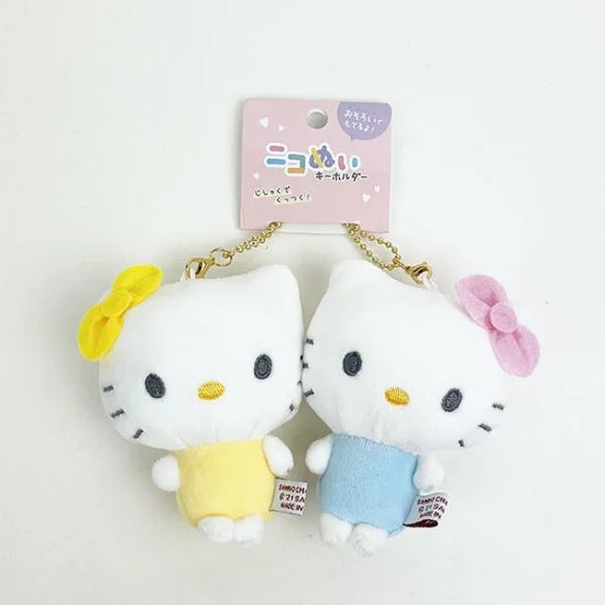 Sanrio| niko nui Cinnamoroll & Moca Plush Mascot Keychain|17cm×13cm×6cm approx.