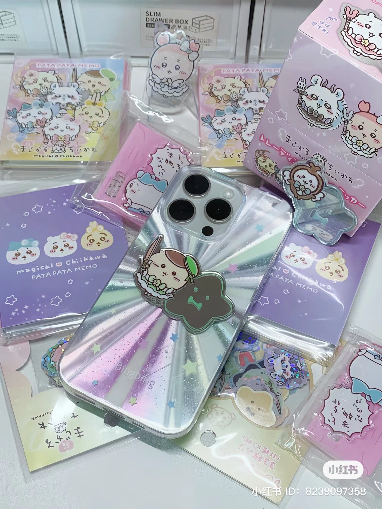 Chiikawa 吉伊卡哇|魔法少女爱心镜面贴纸盲盒/手机贴|1枚入