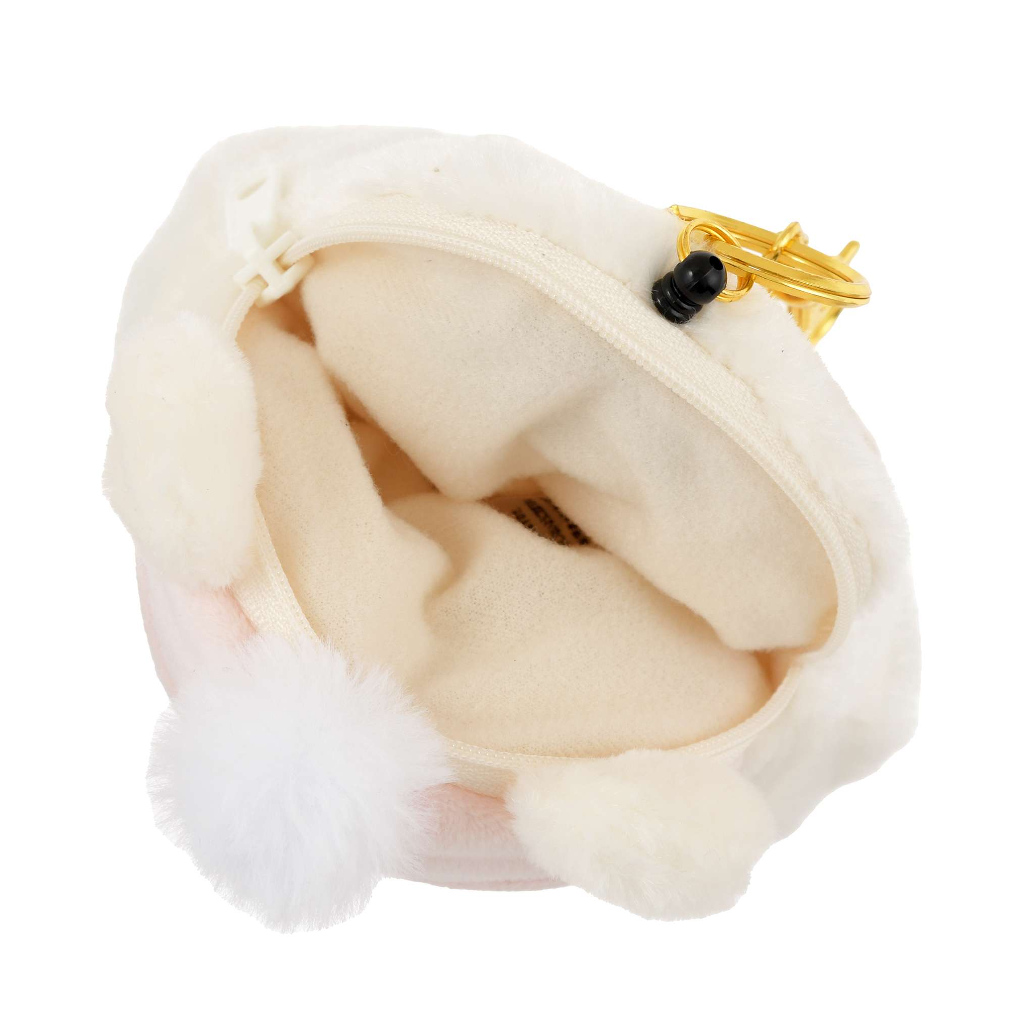 Disney迪士尼|Winnie the Pooh Pass Case Fruit Latte Color White Pooh东迪冬日限定水果拿铁色睡衣睡帽斗篷系列噗噗维尼脸型毛茸茸可伸缩卡包/收纳包/零钱包|约H14.5×W12×D9cm