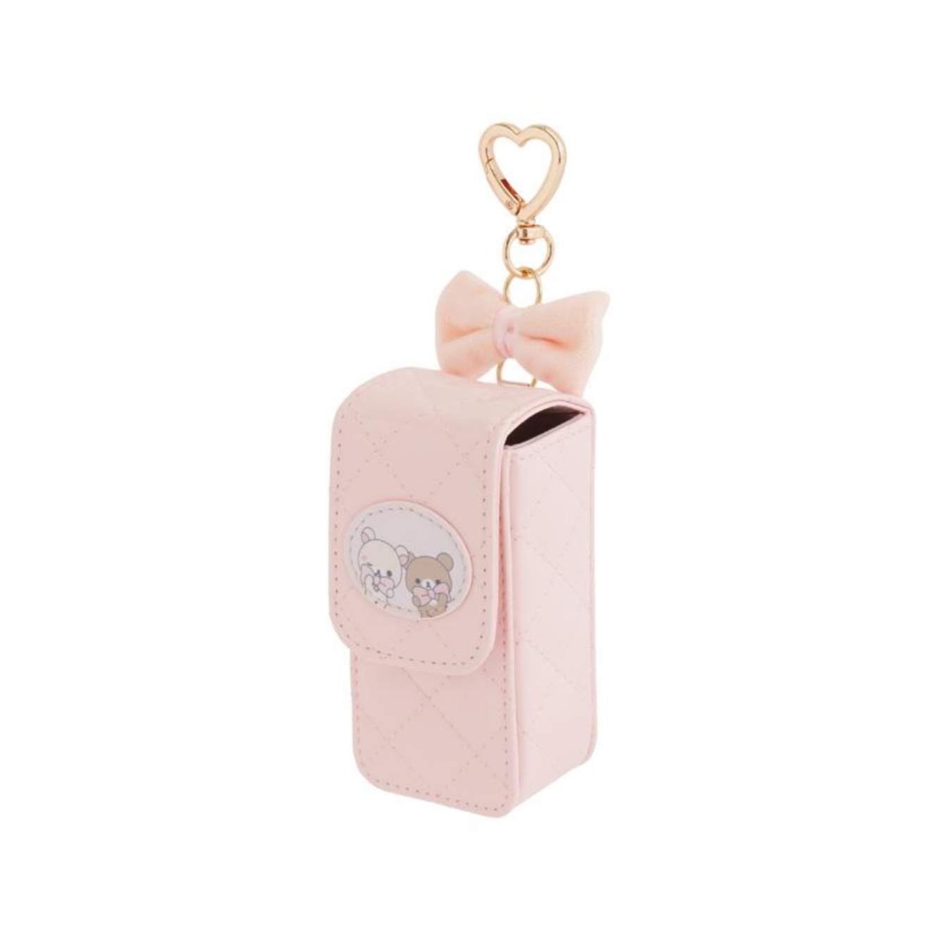 Rilakkuma|Makeup Rilakkuma Tulle Ribbon Pink Lip Pouch with Carabiner|100×50×35mm approx.