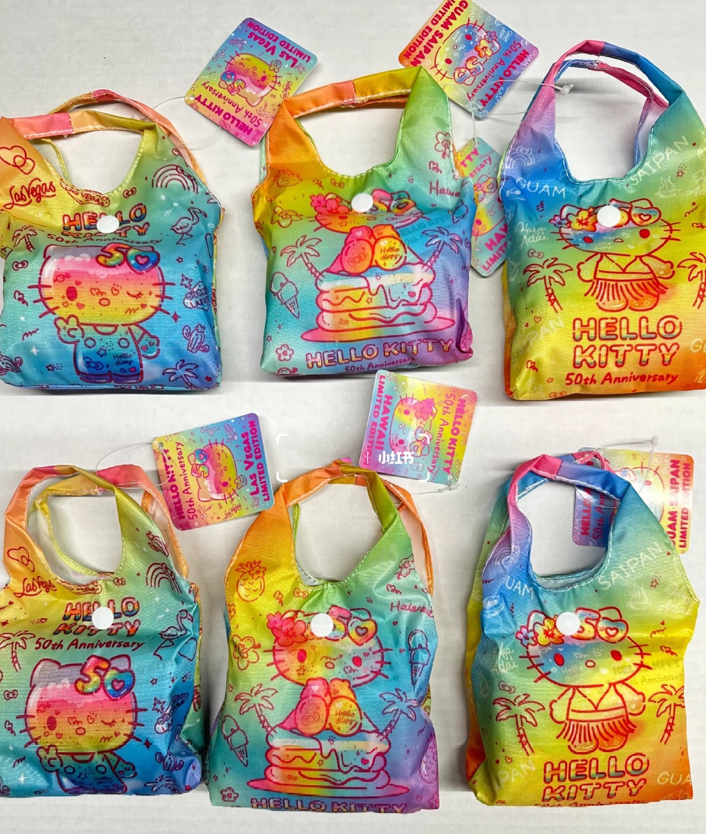 HelloKitty凯蒂猫|夏威夷50周年限定Hawaii可折叠购物袋