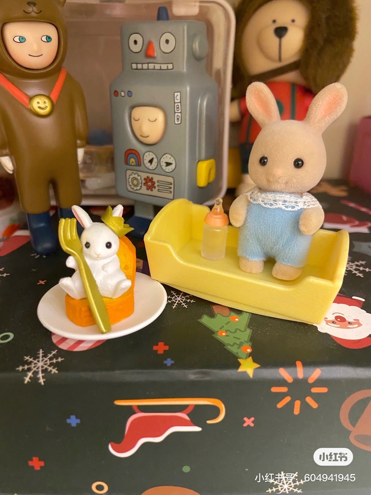 SylvanianFamilies森贝儿家族|Milk Rabbit Baby牛奶兔宝宝摇篮奶瓶套装/玩具/过家家