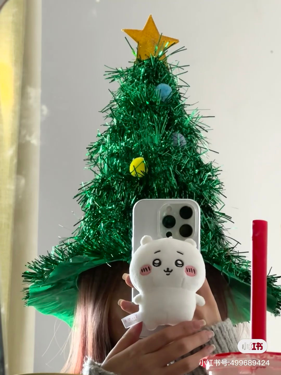 Chiikawa 吉伊卡哇|毛茸茸角色可旋转/可拆卸手机支架|約H90×W75×D50mm