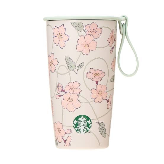 Starbucks日本星巴克|樱花限定花卉不锈钢可拎便携保温保冷杯|355ml