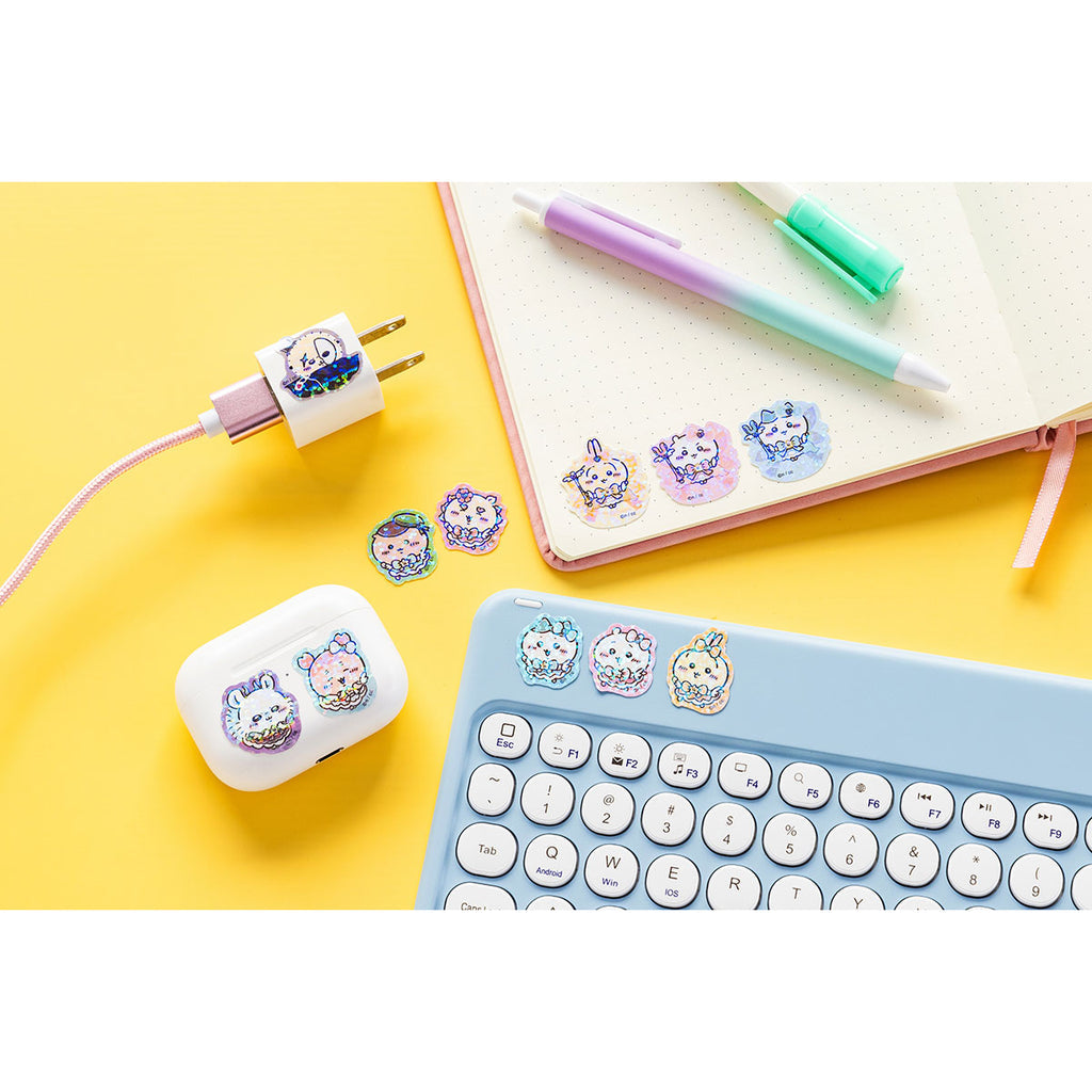 Chiikawa 吉伊卡哇|超魔法少女/小魔仙系列镭射偏光闪闪贴纸组|33枚入