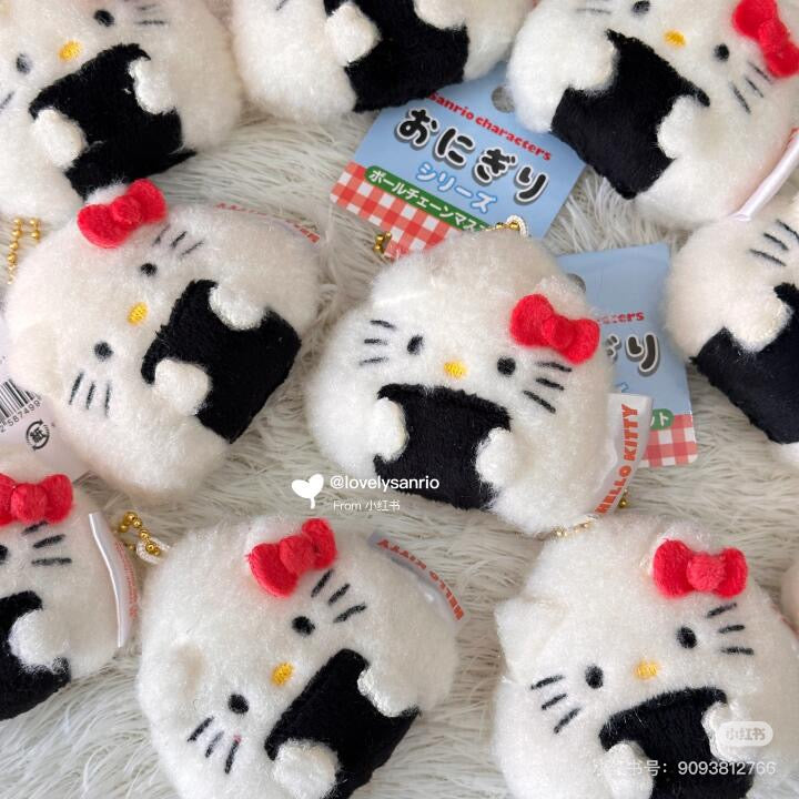 Sanrio|Onigiri Series Ball Chain Mascot Holder /Plush Keychain|65×74×3mm approx.